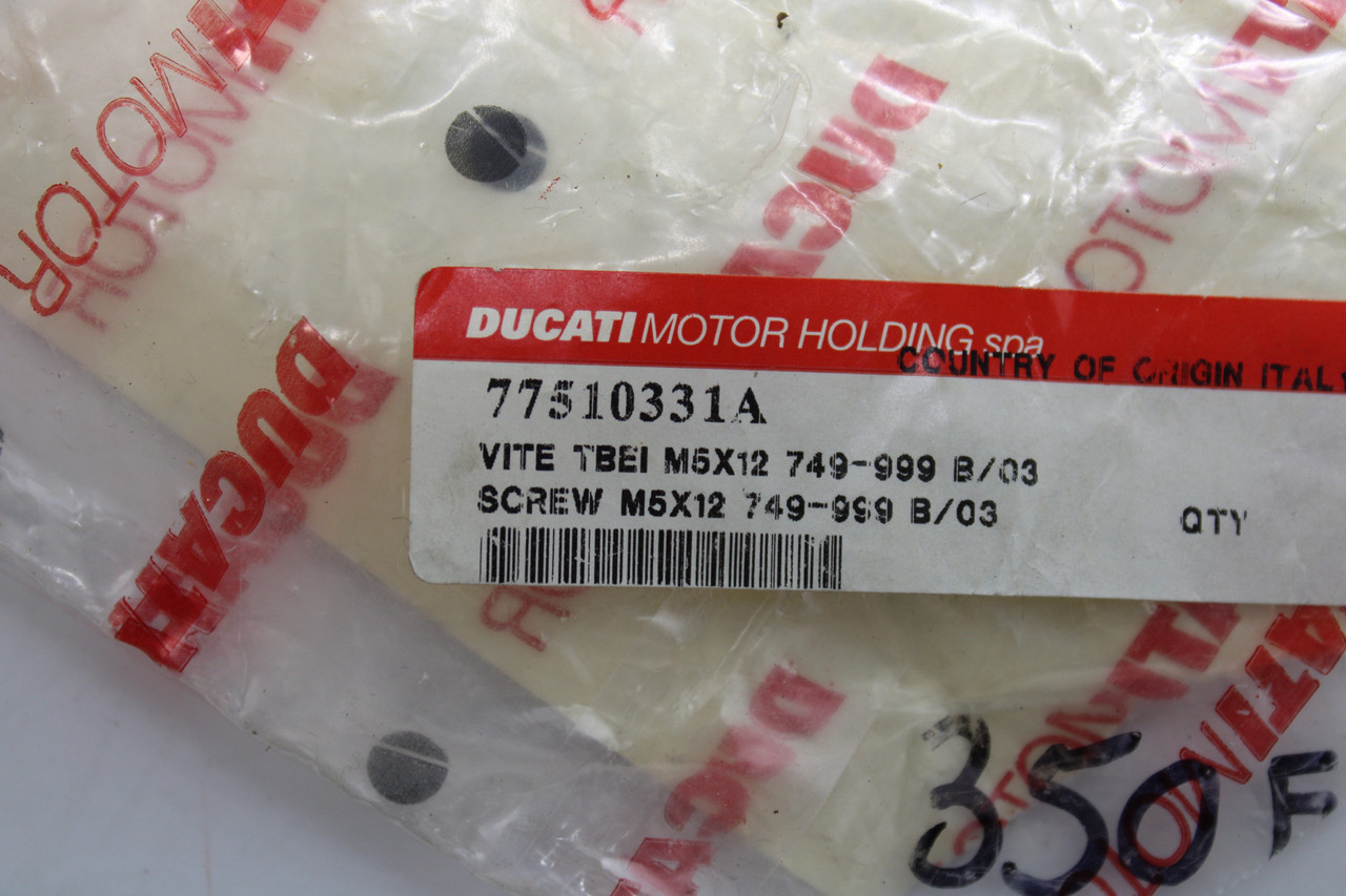 Ducati Monster 749S 999 Streetfighter     77510331A M5X12 Screw QTY Of 2