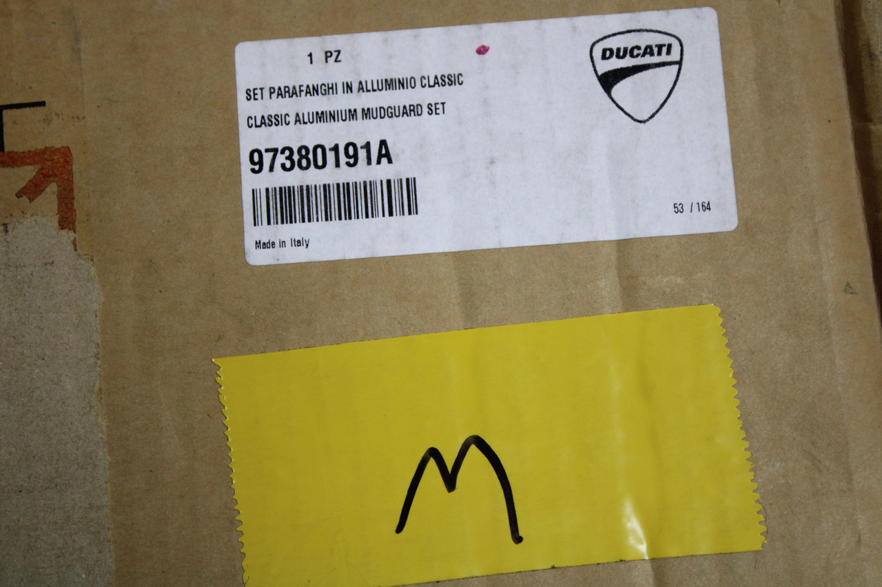 Ducati Scrambler 97380191A Classic Aluminum Mudguard Set