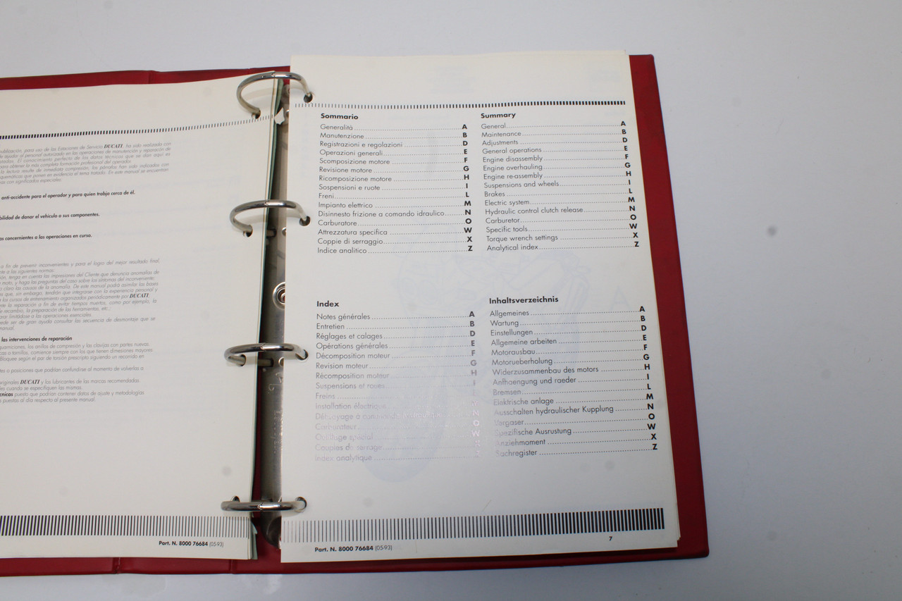 Ducati E 900 Workshop Manual