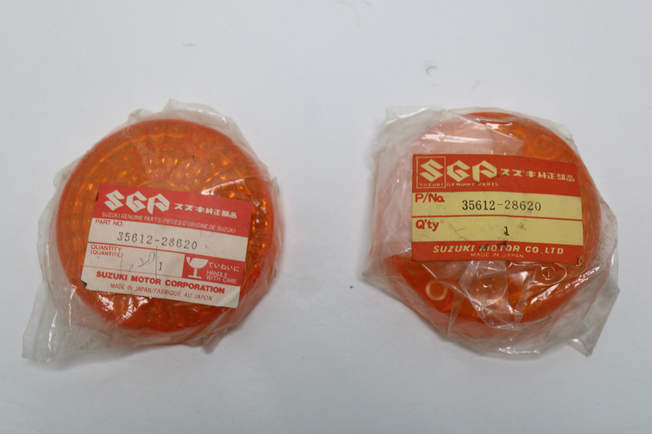 Suzuki TS250 GS550 GS750T 35612-28620 Turn Signal Lens Pair