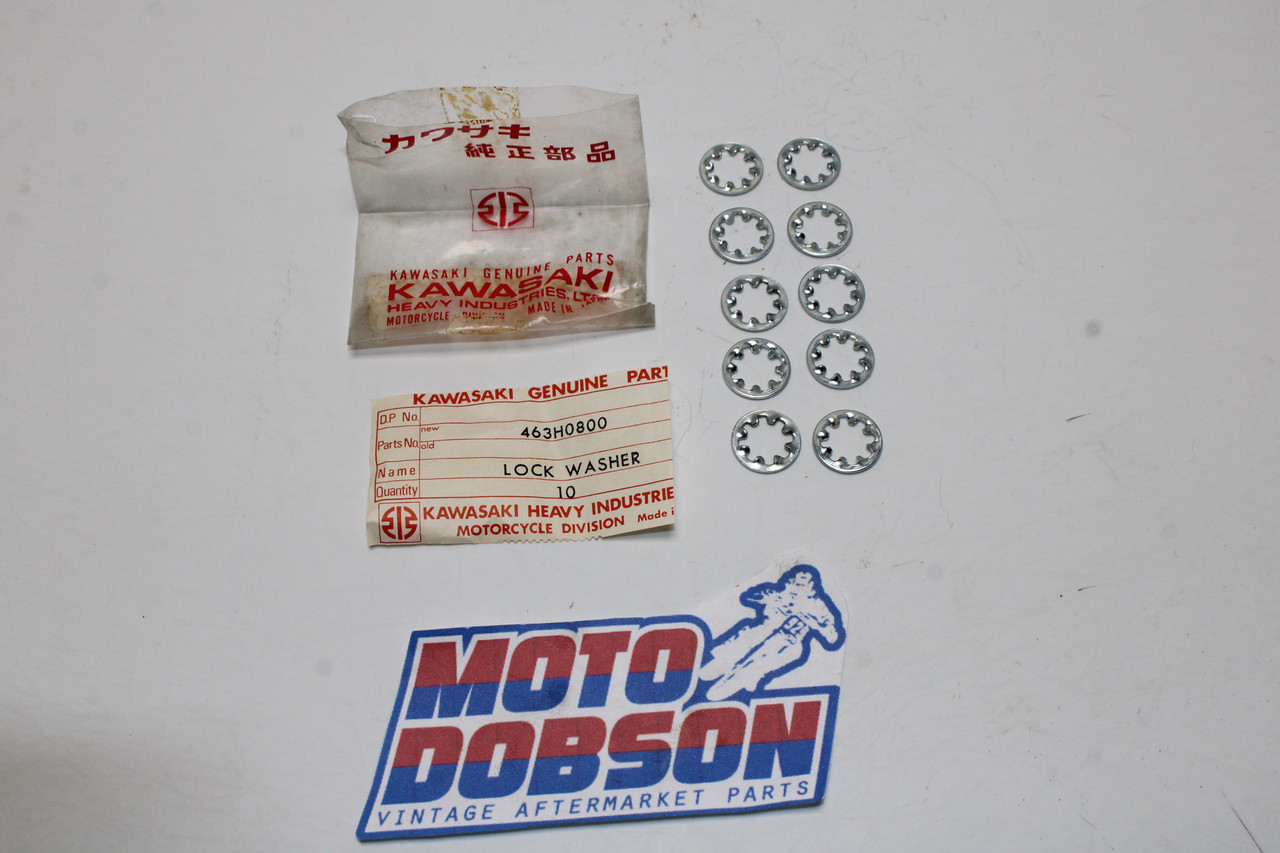 Kawasaki Mach II KH400 KH205 F3 F4 463H0800 Lock, Washer 8MM QTY 10