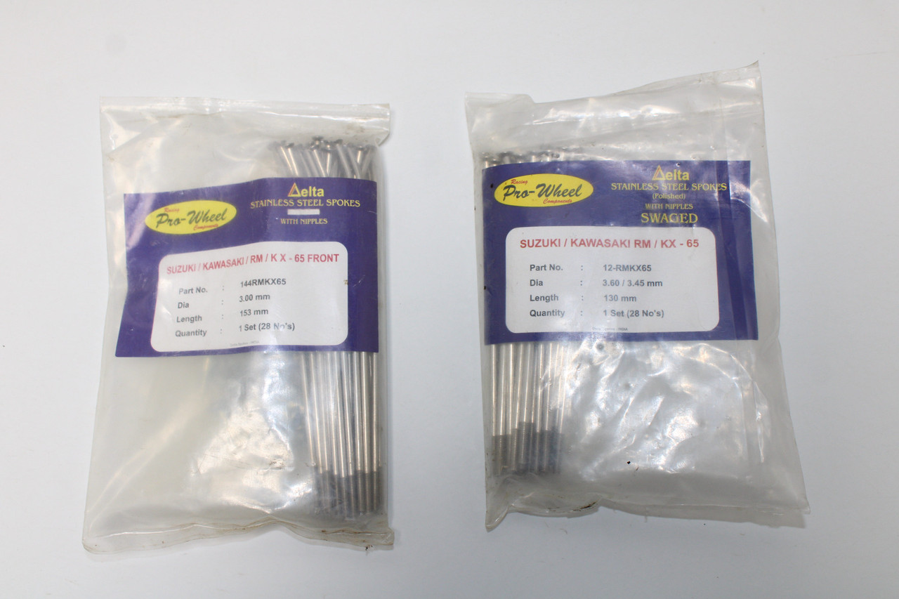 Suzuki Kawasaki RM KX 65 Front Rear Rim Spokes Pro Wheel