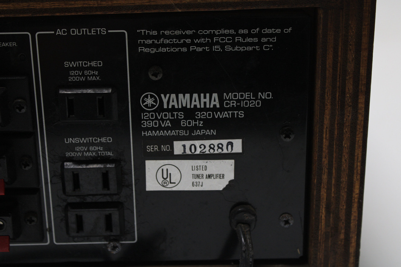 Yamaha CR-1020 AM/FM Natural Sound Stereo Receiver