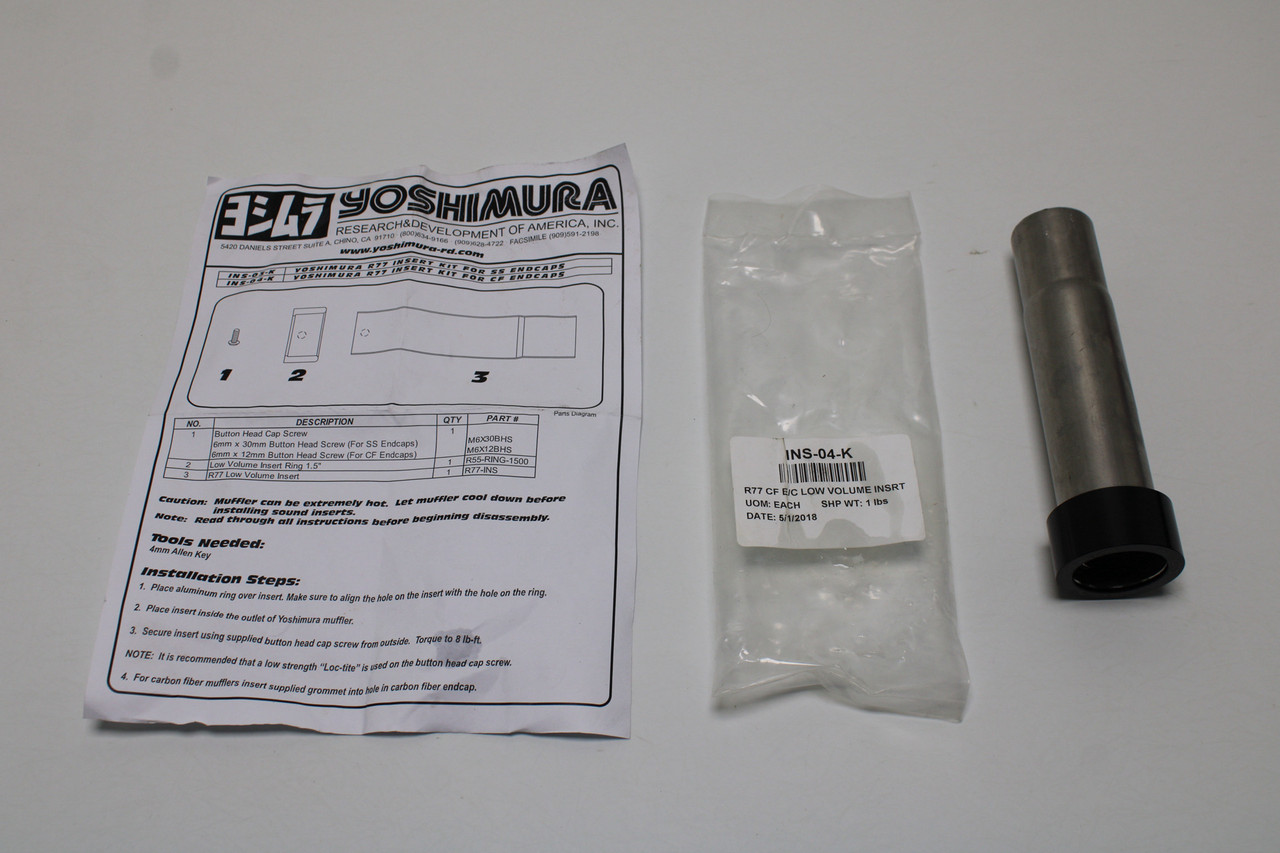 Suzuki GSXR1000 R77  INS-04-K  Yoshimura Carbon End-Cap Baffle