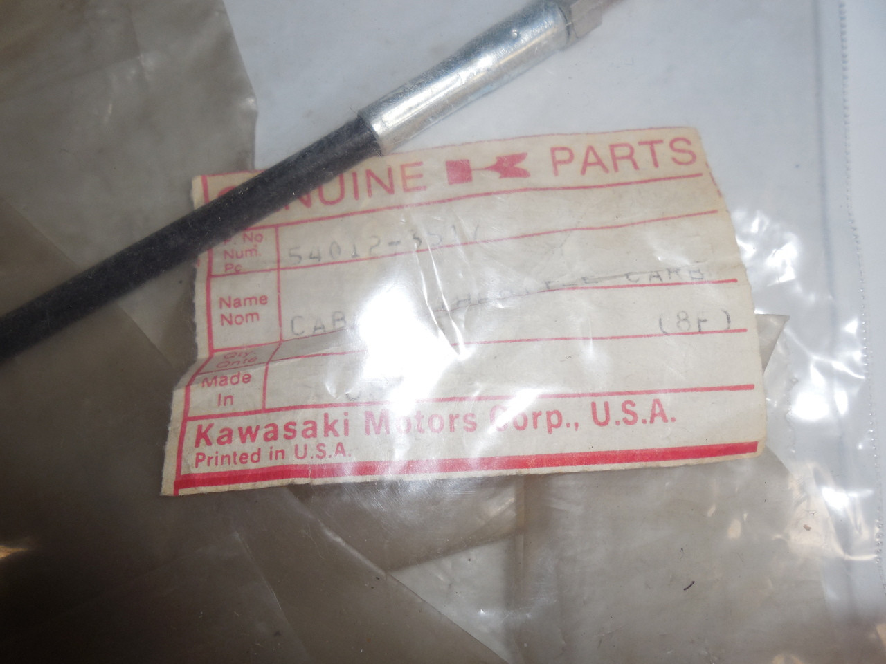 Kawasaki 54012-3517 CABLE-THROTTLE Kawasaki Invader Intruder