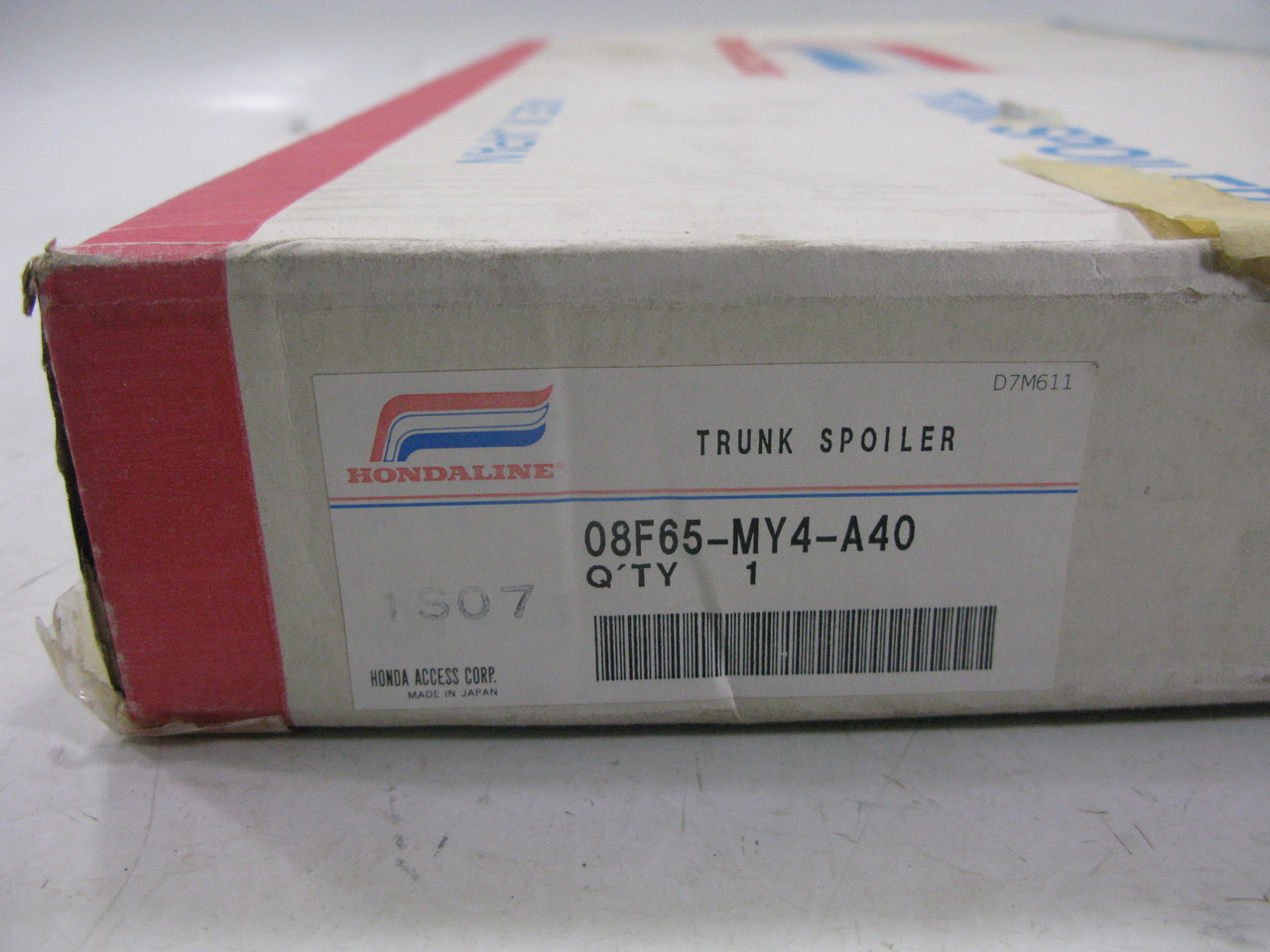 Honda GL1500 08F65-MY4-A40 SPOILER, TRUNK, RED