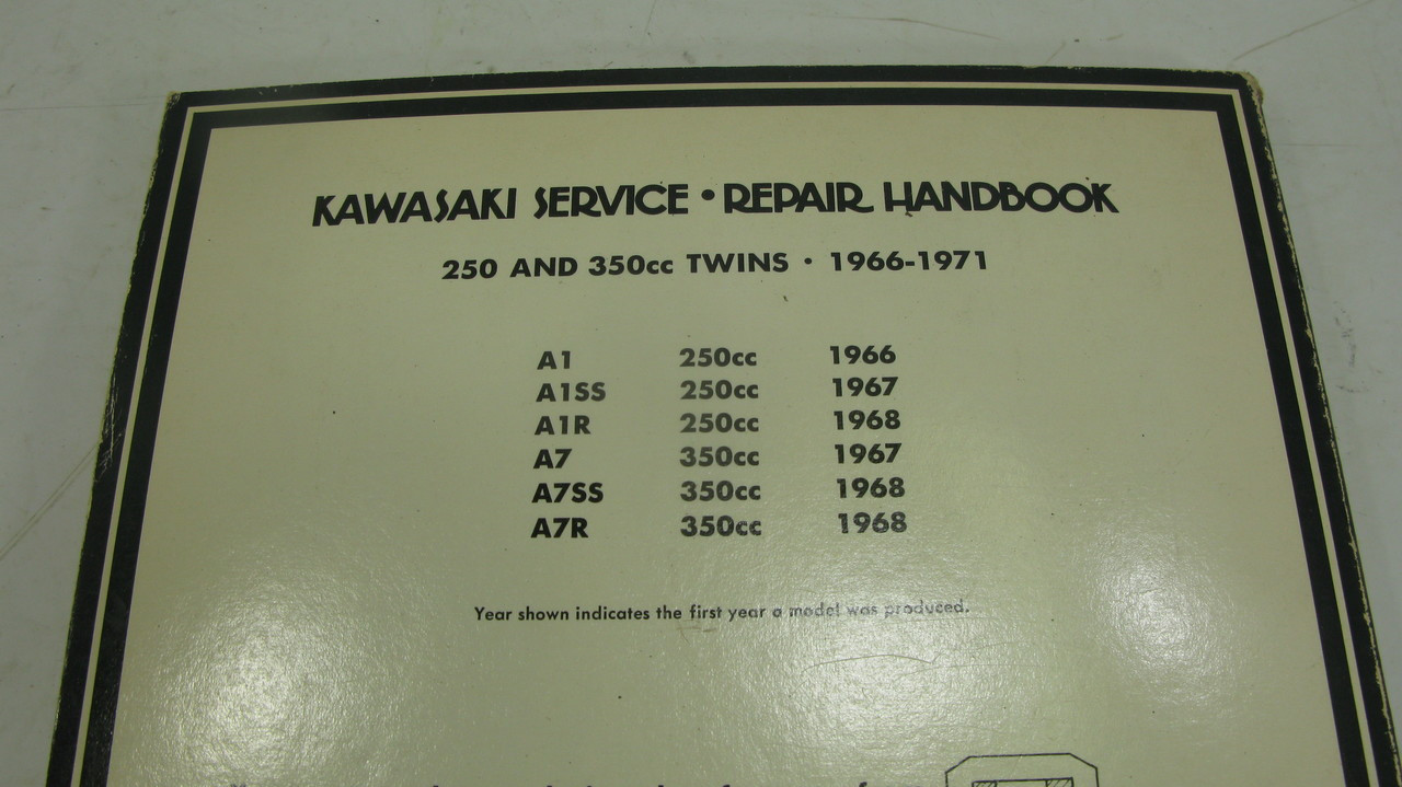 Kawasaki 250/350 Twin Service Repair Handbook Manual