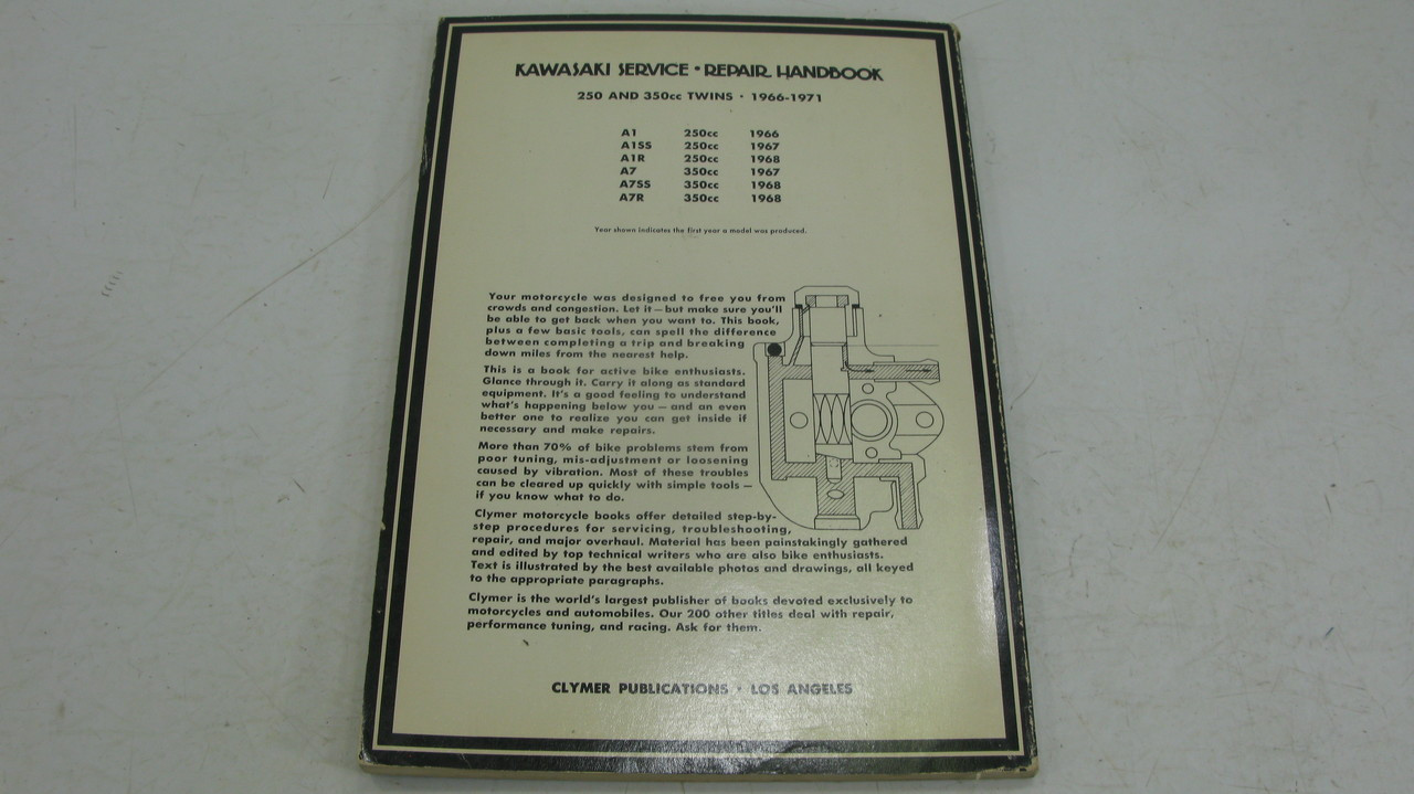 Kawasaki 250/350 Twin Service Repair Handbook Manual