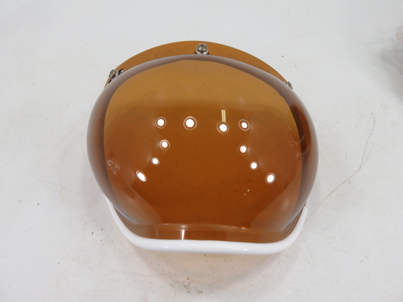 Open Face Helmet 3 Snap Amber Face Bubble Shield Visor