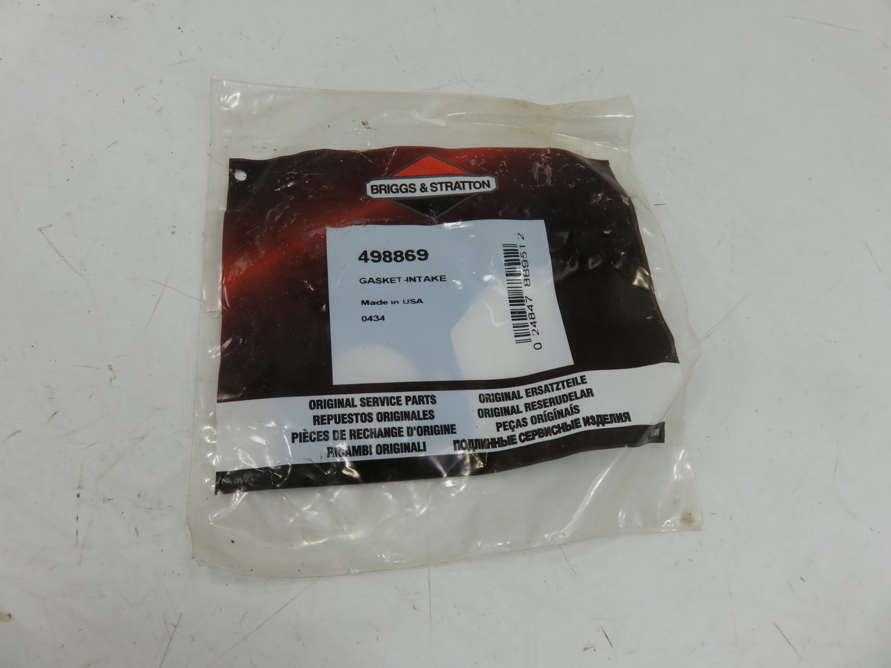 Briggs & Stratton Genuine 498869 Gasket Intake OEM