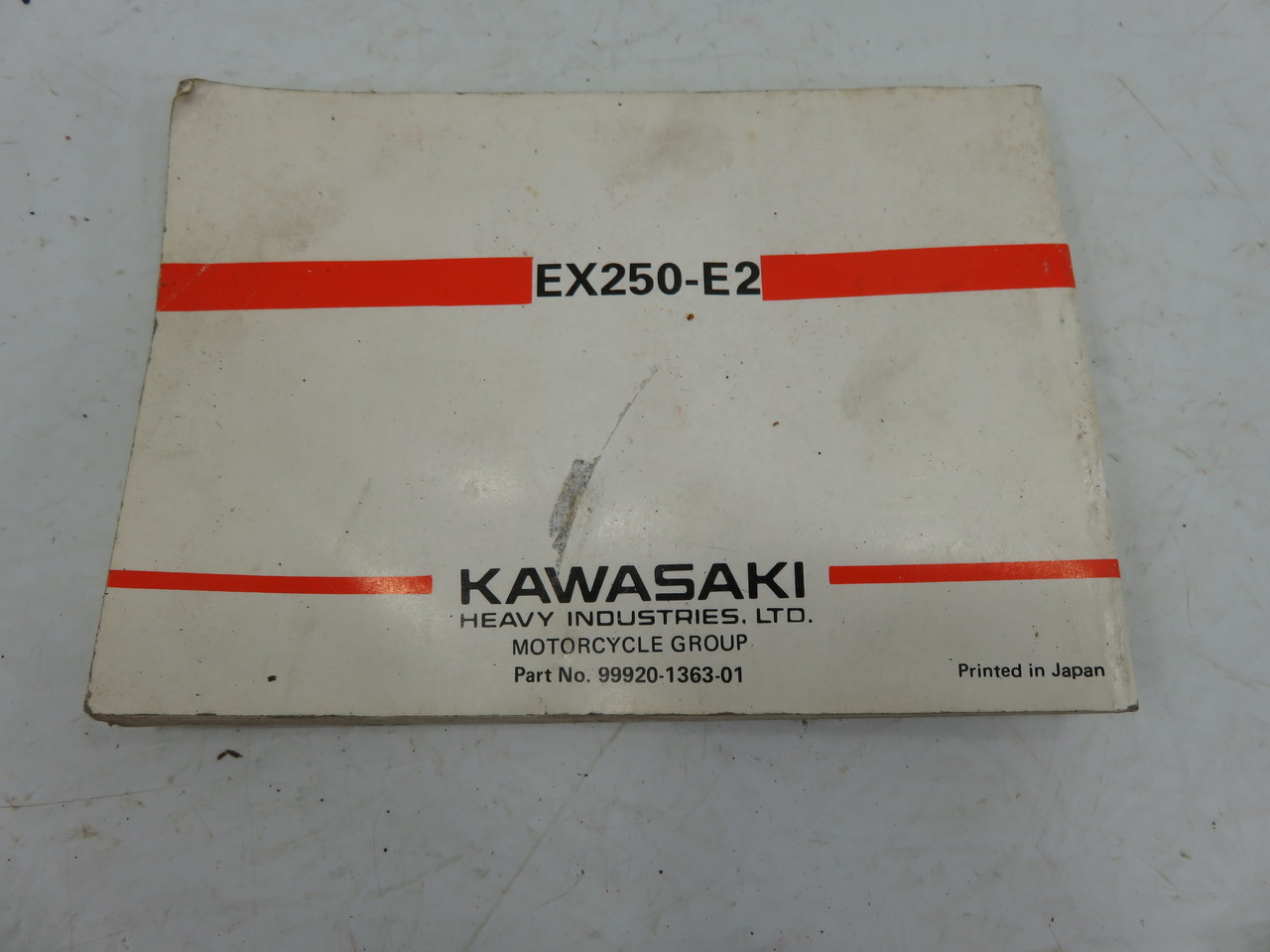 Kawasaki EX250-E2 99920-1363-01 Owners Manual