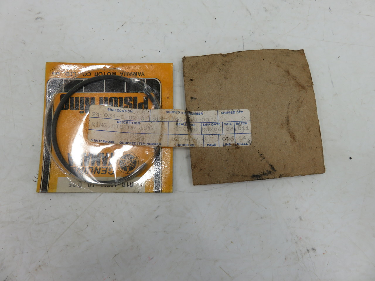 Yamaha EL433 TL433 SL433 SS433 SW433 818-11611-10-00 Ring, Piston 1St