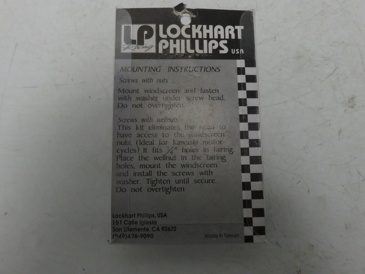 Kawasaki Lockhart Phillips well Nut 1/4 Screws Windscreen 213-25