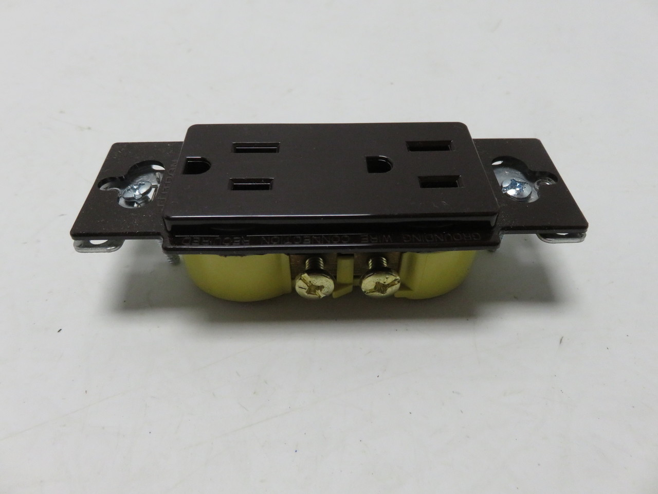 Claro 15 Amp Duplex Outlet, Brown