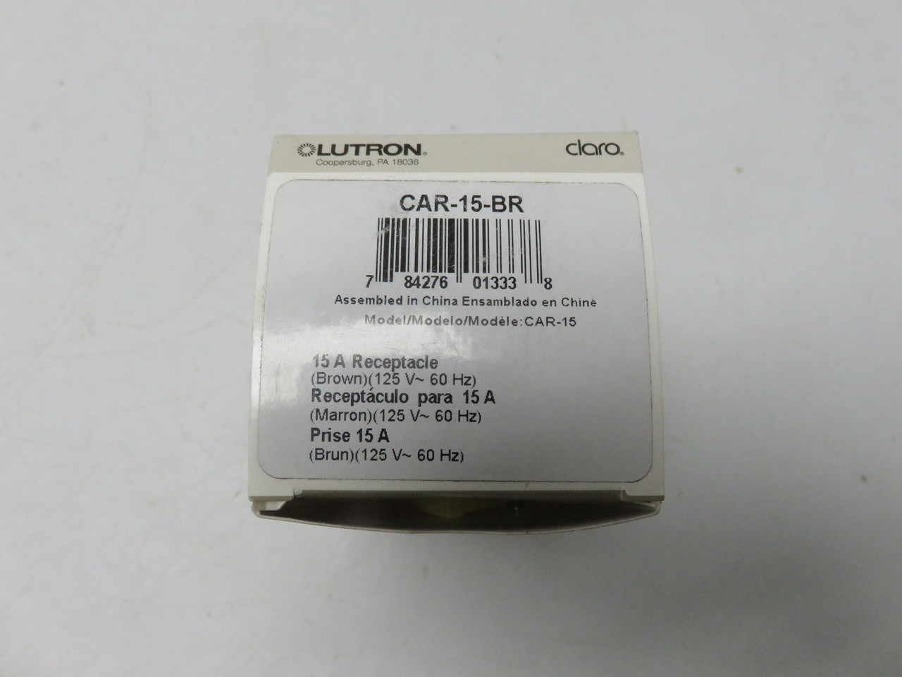 Claro 15 Amp Duplex Outlet, Brown