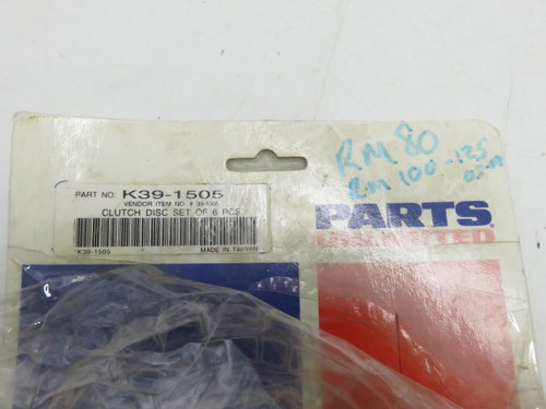 Suzuki RM80 100 125 Parts Unlimited Clutch Plates Fiber Friction Quantity of 6