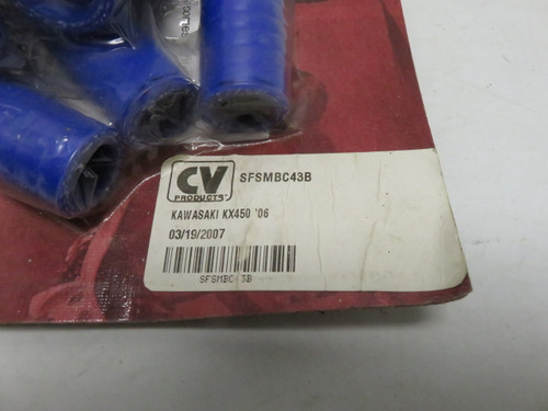 Kawasaki KX450 2006 CV Products SFSMBC43B Blue Coolant Hoses Radiator Water Pump