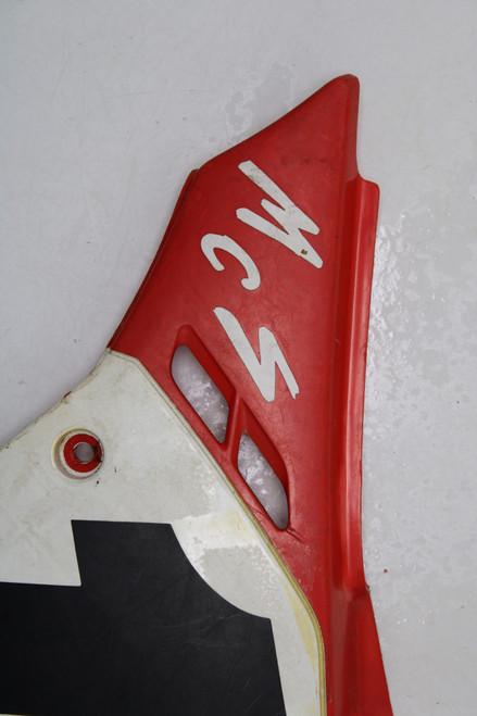 Honda CR250 1989 left Side Cover Number Plate Plastic OEM Stock
