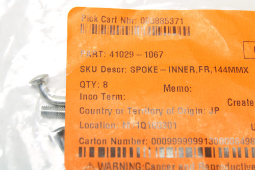 Kawasaki KLX110 KX60 41029-1067 SPOKE Pack of 10