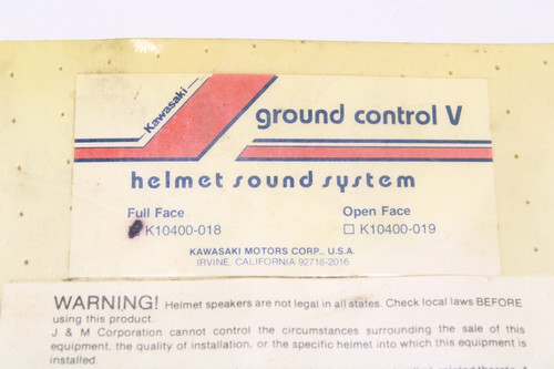 Kawasaki Venture K10400-018 Ground Control V FF Helmet Sound System
