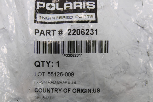 Polaris RZR XPR Side by Side 2206231 Brake Pad Set
