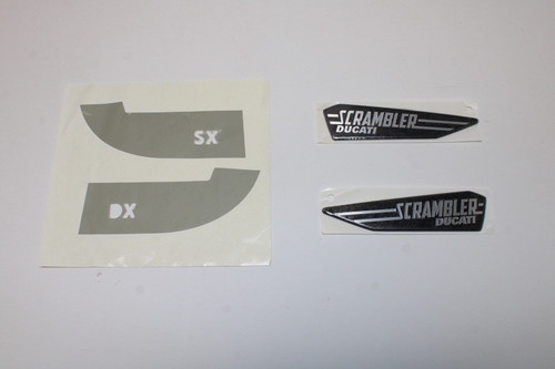 Ducati Scrambler Icon 97480101A , 97480102A Tank Decal Set