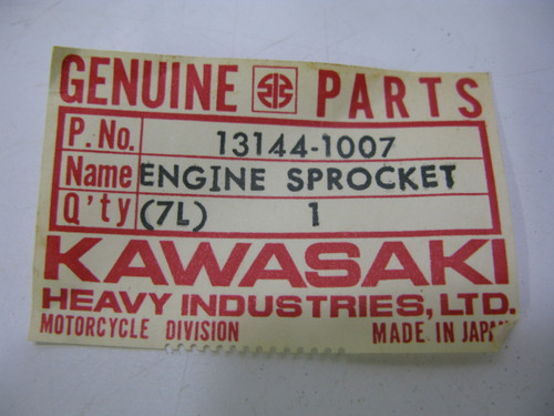 Kawasaki KX 125 13144-1007 ENGINE SPROCKET,14T front counter shaft sprocket OEM