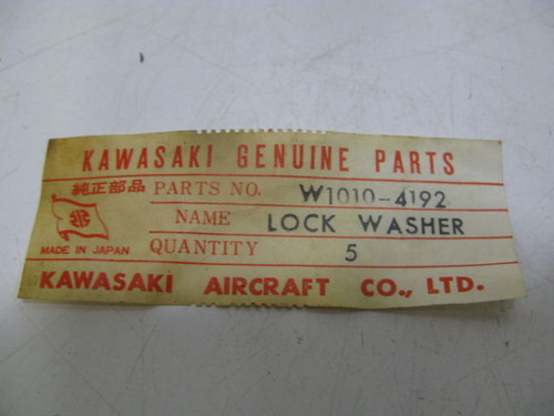 Kawasaki, Lock Washers W1010-4192 Kawasaki Aircraft Sprocket