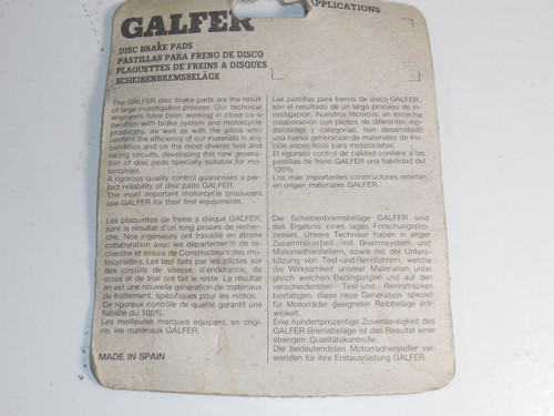 Galfer FA258X Front Brake Pads Kawasaki KX 80 85 100 Suzuki RM 100 85L