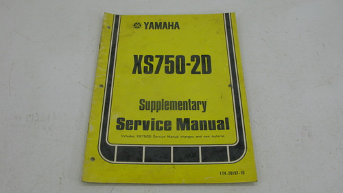 Yamaha XS7502D Service Manual Supplementary