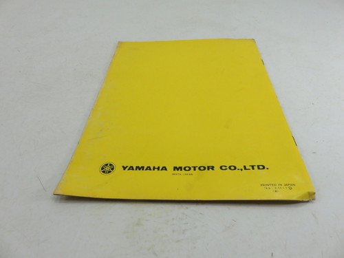 Yamaha XT500F supplementary service manual