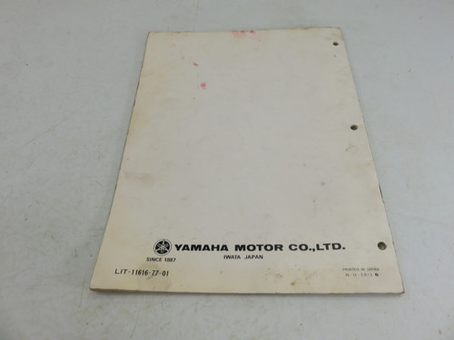 Yamaha Shaft Drive Service Manual LIT-11616-27-01