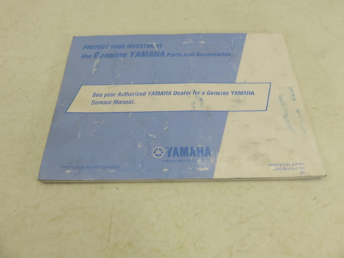 Yamaha XVS650R 650A V-Star LIT-11626-16-05 Owners Manual