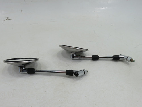 Motorcycle 10 Mm Mirrors Chrome Metric Cruiser