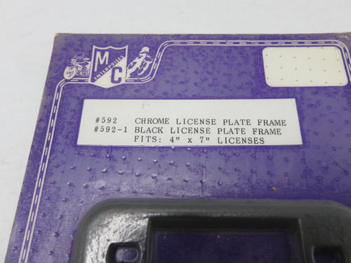 Black License Plate Frame 4" x 7"