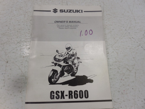 Suzuki GSXR 600 1999 Owners Safety Manual 99011-34E53-03A