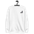 Think Big unisex sweatshirt front view, on a hanger.