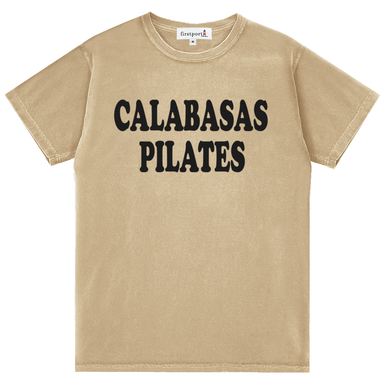 latin faktum Bære Calabasas Pilates T-Shirt - Sand - firstport