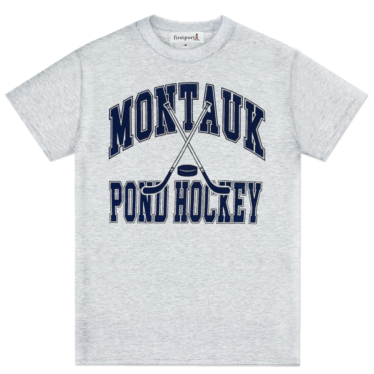 ål Ristede Kritisk Montauk Pond Hockey T-Shirt - Ash - firstport