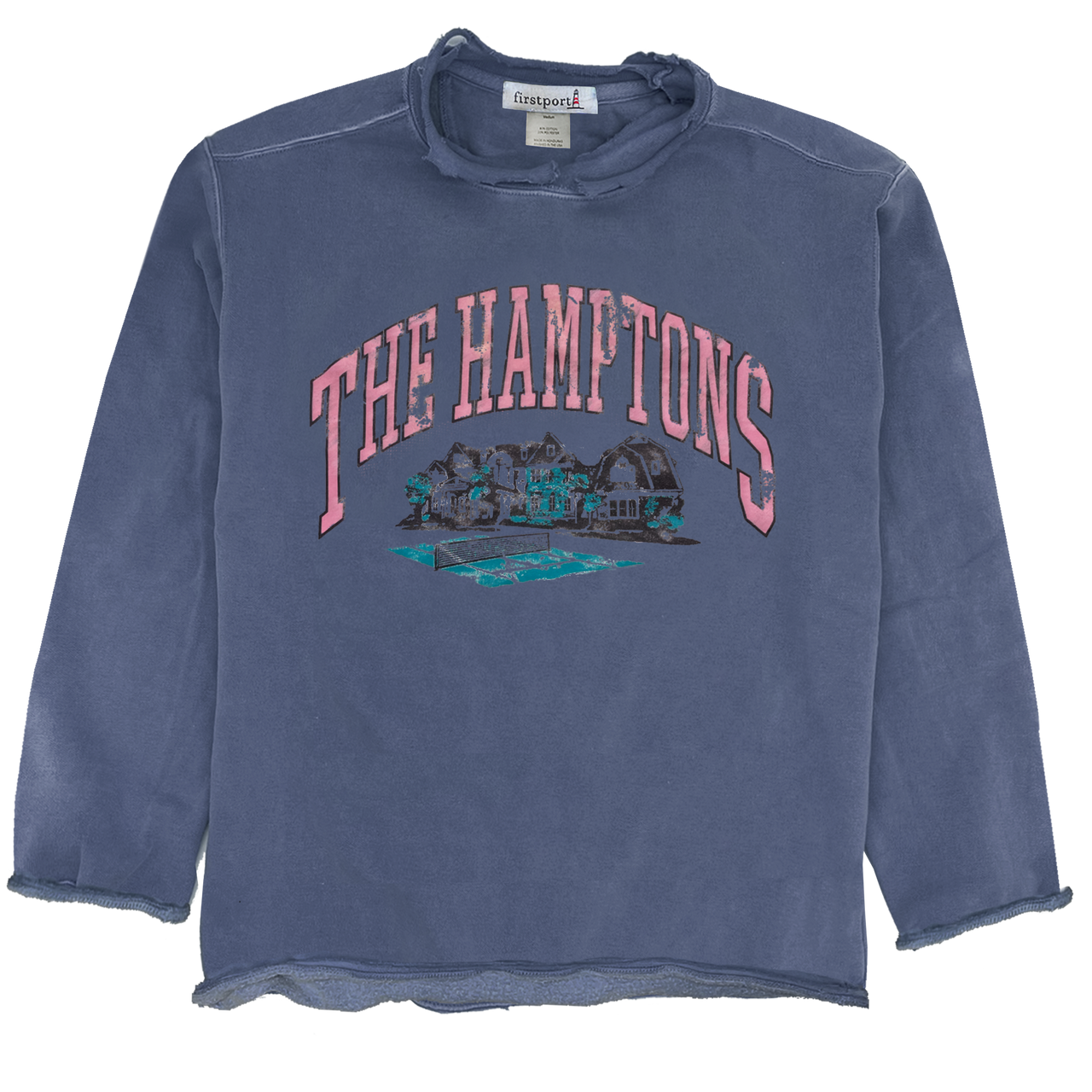 Weathered Series The Hamptons NY Sweatshirt Dark Denim