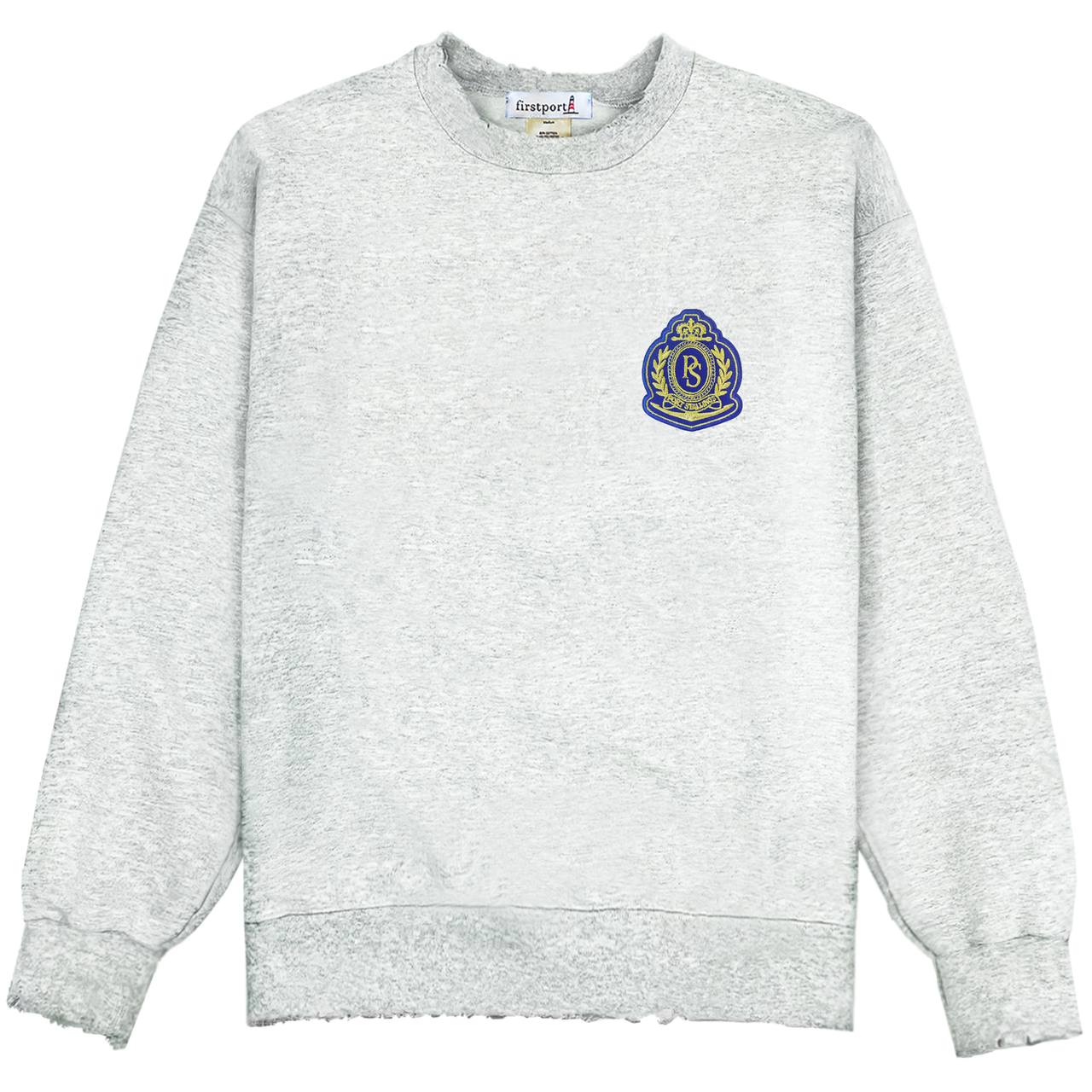 Lunden & Olivia P.S. Crest Crewneck - Ash - firstport