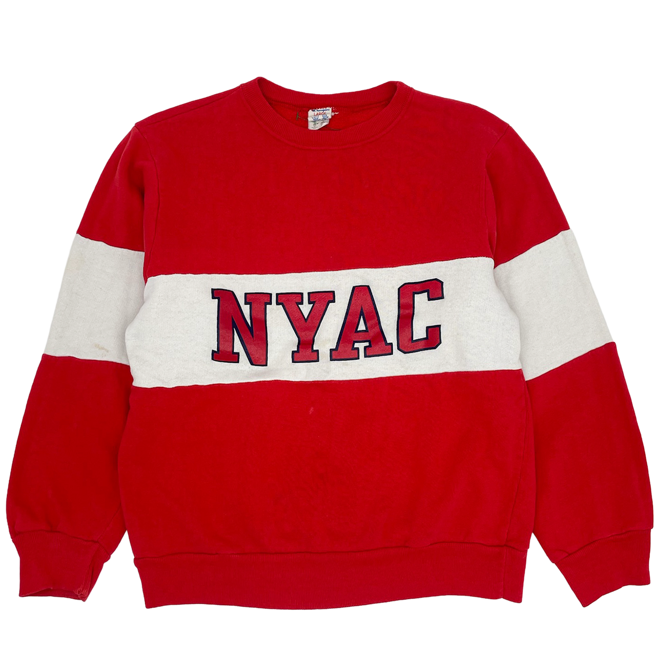 80s Champion NYAC colorblock crewneck - Size: Large