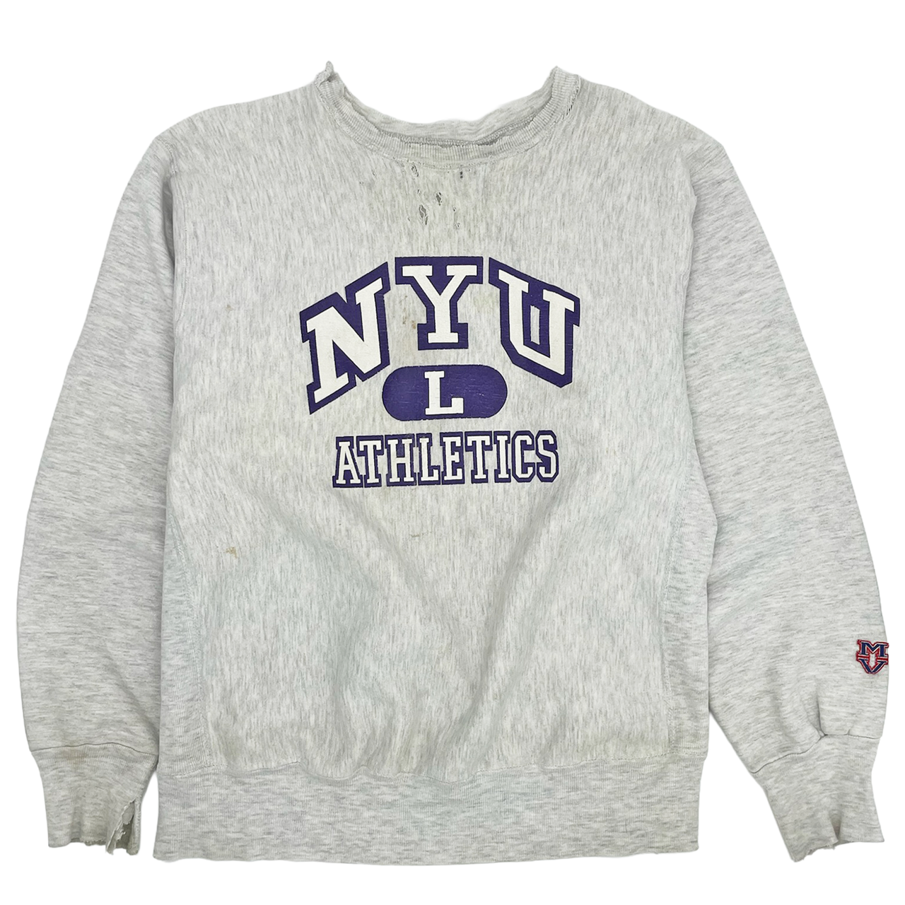 NYU Tattered Athletics Crewneck - Size: Large