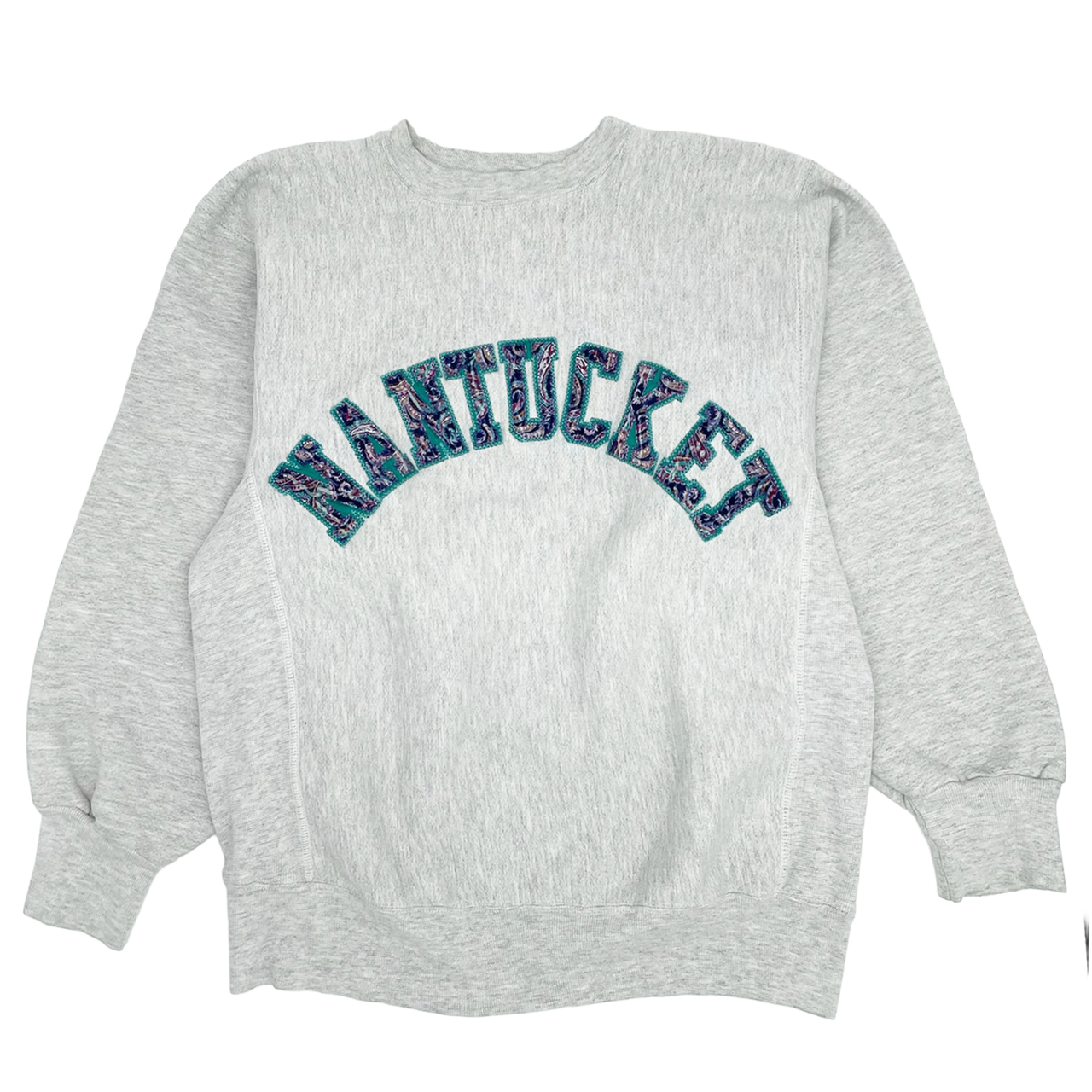 Nantucket Paisley Letters Crewneck Sweatshirt - Size: XL