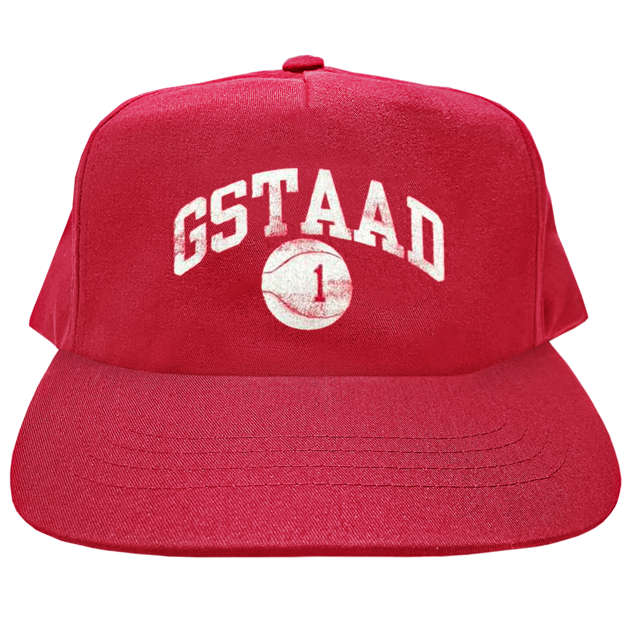 Gstaad Basketball 5 Panel Hat - Red - firstport