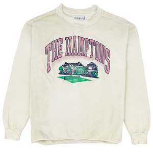 Weathered Series The Hamptons NY Sweatshirt - Cream Weathered Series The Hamptons NY Sweatshirt - Cream