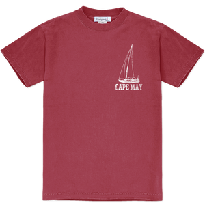 Cape May Sail Essential T-shirt - Crimson