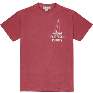Fairfield County Sail Essential T-shirt - Crimson