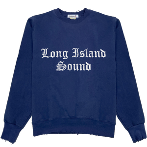 Long Island Sound Spell-out Crewneck - Navy