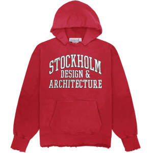 Stockholm Design and Architecture Hoodie - Red Stockholm Design and Architecture Hoodie - Red